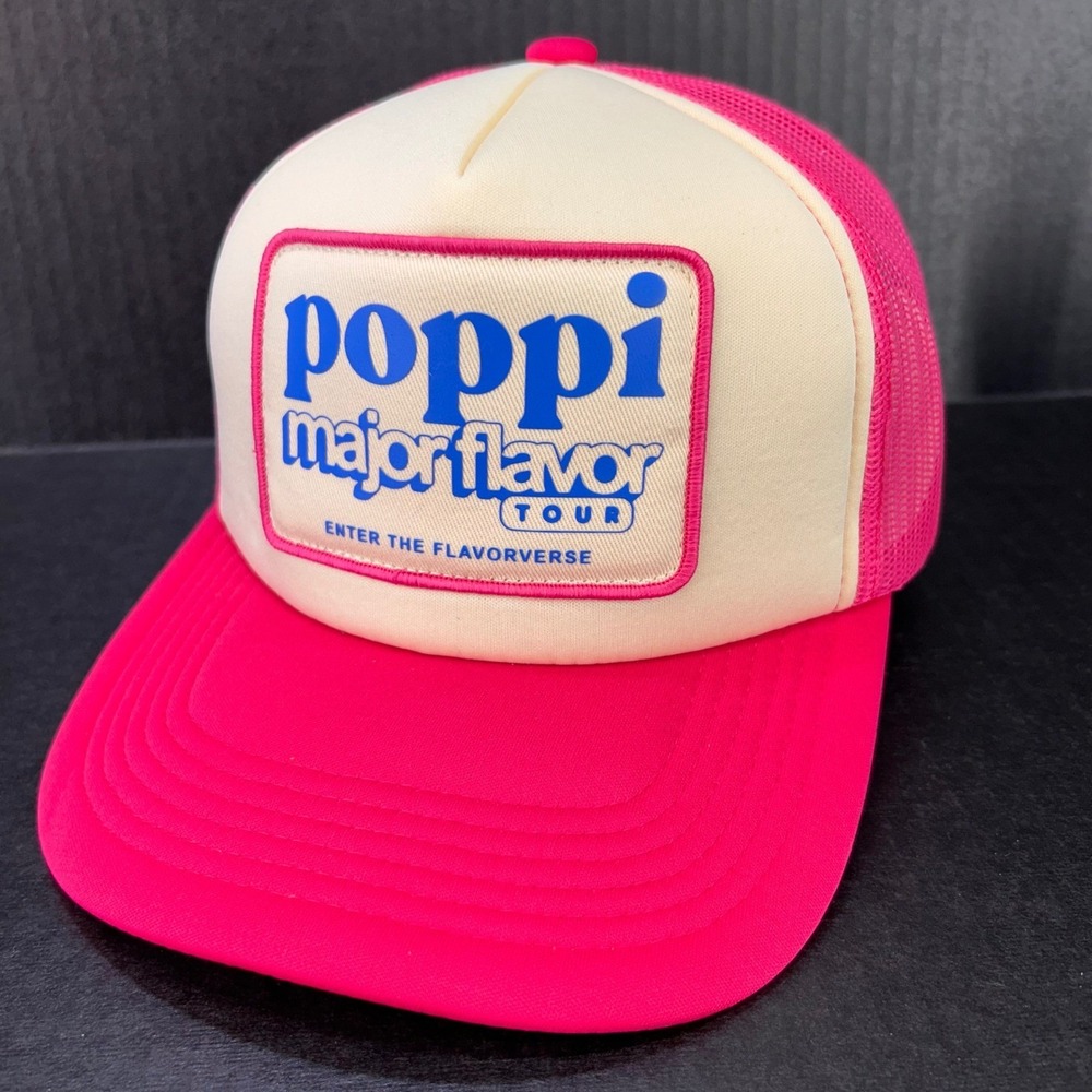 Major Flavor Tour Men Pink Poppi Trucker Hat Snapback Fayetteville OSFA